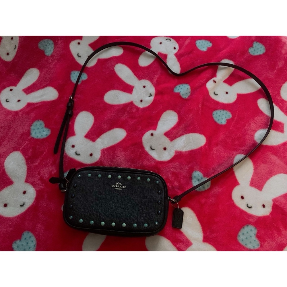 Coach Crossbody Pouch Rivets - Midnight Blue - Picture 2 of 8